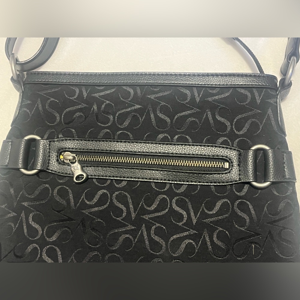 Simply Vera by Vera Wang Women’s Stylish Black Shoulder Purse or Crossbody Bag - Picture 3 of 16